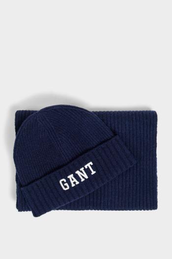 SET ČEPICE A ŠÁLA GANT BEANIE SCARF GIFT SET MARINE