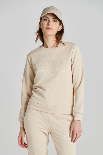 MIKINA GANT REG TONAL SHIELD C-NECK SWEAT SOFT OAT