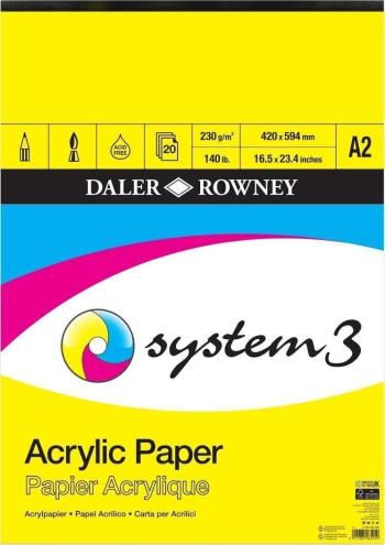 Daler Rowney System3 Acrylic System3 Skicář A2 230 g