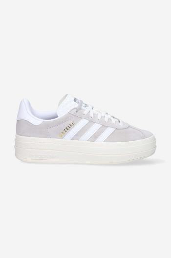 Semišové sneakers boty adidas Originals Gazelle Bold W šedá barva, HQ6893