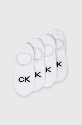 Ponožky Calvin Klein 4-pack dámské, bílá barva, 701220509