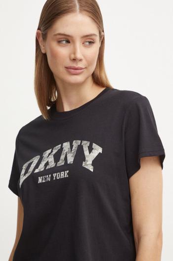 Bavlněné tričko Dkny černá barva, DP4T9991