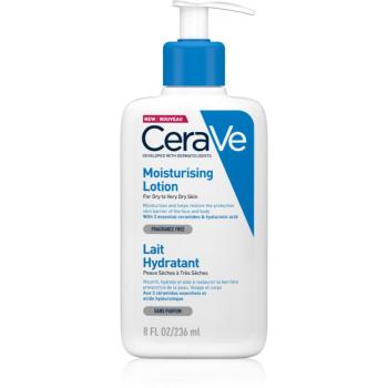 CeraVe Moisturizers Lotion hydratační mléko na tělo a obličej pro suchou až velmi suchou pokožku 236 ml