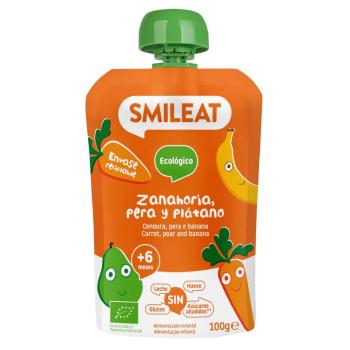 Smileat BIO kapsička hruška karotka a banán 6M+ 100 g