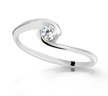 Cutie Diamonds Něžný zásnubní prsten z bílého zlata s briliantem DZ6134-10-X-2 62 mm