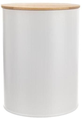 Tárolóedény Orion Whiteline Tárolóedény, fém/bambusz, 13 cm átmérőjű