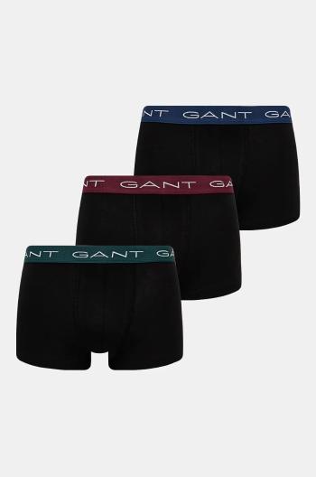 Boxerky Gant 3-pack pánské, černá barva, 902433003