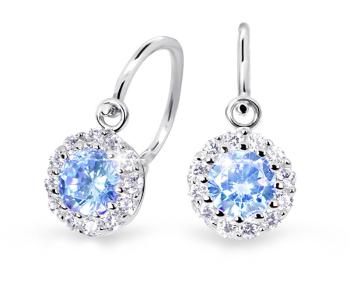 Cutie Jewellery Dětské náušnice z bílého zlata C2745-10-X-2 světle modrá