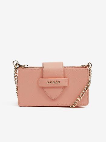 Guess Card Case On Chain Cross body bag Růžová