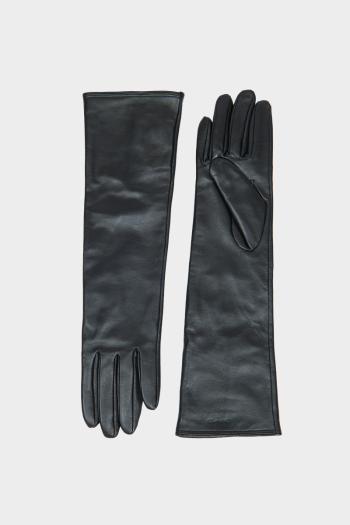 RUKAVICE GANT LONG LEATHER GLOVES BLACK