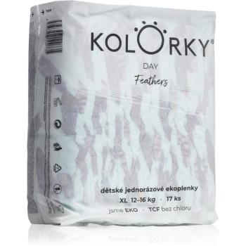 Kolorky Day Feathers jednorázové EKO pleny velikost XL 12-16 Kg 17 ks