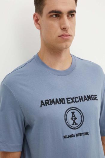 Bavlněné tričko Armani Exchange s aplikací, 6DZTLC ZJ9JZ