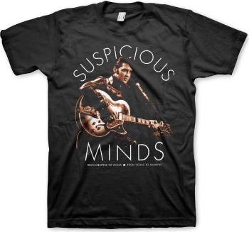 Elvis Presley Tričko Suspicious Minds Unisex Black 2XL