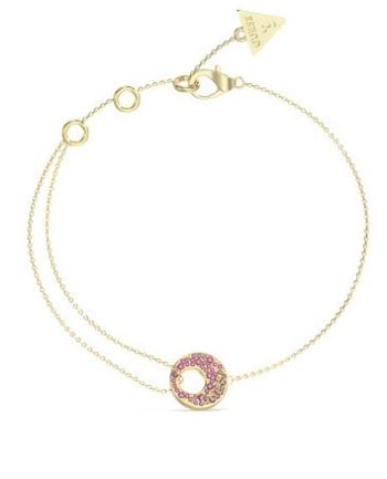 Guess Stylový pozlacený náramek Blooming Summer JUBB05227JWYGPK 18,5 cm