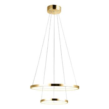 Candellux Zlaté závěsné LED svítidlo Lune kulaté 50cm 40W 32-76281