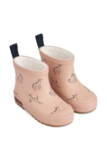 Dětské holínky Liewood Jesse Thermo Rainboot růžová barva, LW13042