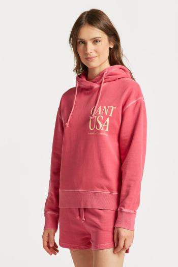 MIKINA GANT SUNFADED GANT USA HOODIE MAGENTA PINK