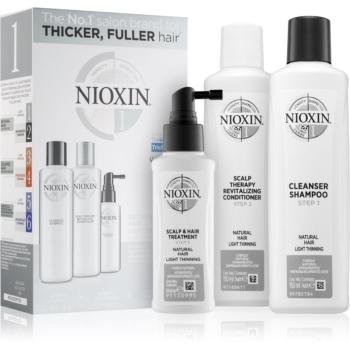 Nioxin System 1 Natural Hair Light Thinning dárková sada pro lámavé a namáhané vlasy 3 ks