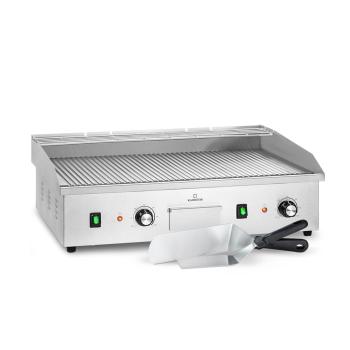 Klarstein Grillmeile 4400, elektrický gril, Plancha, 2 x 2200W, grilovací deska z nerezové oceli