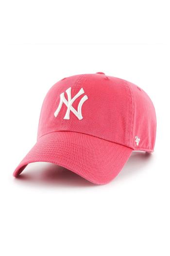 Čepice 47brand New York Yankees růžová barva, s aplikací