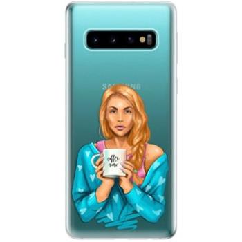 iSaprio Coffe Now - Redhead pro Samsung Galaxy S10 (cofnored-TPU-gS10)