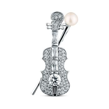 JwL Luxury Pearls Oslnivá perlová brož Housle JL0872