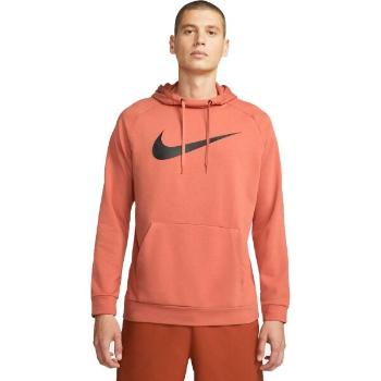 Nike DRY SWOOSH Pánská tréninková mikina, oranžová, velikost