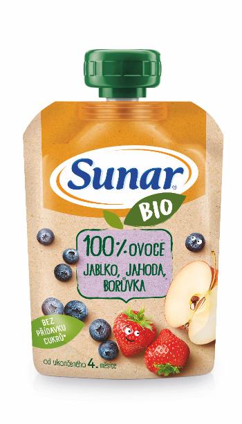 Sunar BIO Jablko, jahoda, borůvka kapsička 100 g