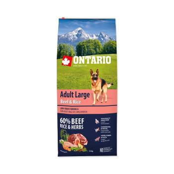 Ontario Adult Large Beef&Rice granule 12 kg