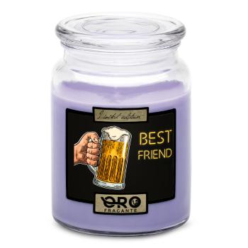 Svíčka Beer friend (Vůně svíčky: Levandule)