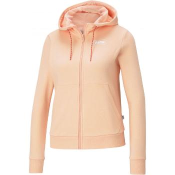 Puma REBEL FULL-ZIP HOODIE Dámská mikina, lososová, velikost