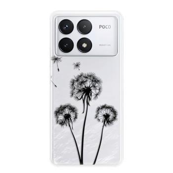 Odolné silikonové pouzdro iSaprio - Three Dandelions - black - Poco F6 Pro