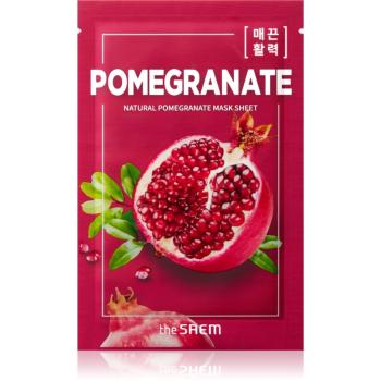 The Saem Natural Mask Sheet Pomegranate plátýnková maska pro intenzivní vypnutí a rozjasnění pleti 21 ml