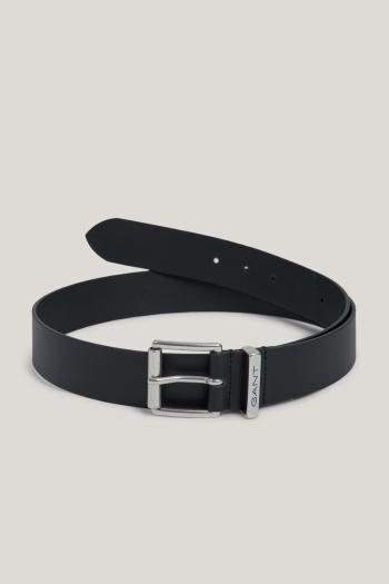 OPASEK GANT LOGO LEATHER BELT BLACK