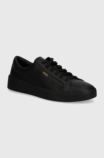 Kožené sneakers boty BOSS Belwar černá barva, 50522865