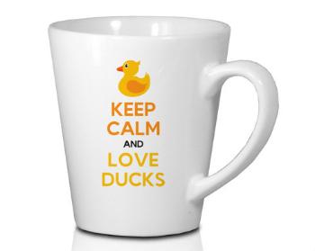 Hrnek Latte 325ml Keep calm and love ducks