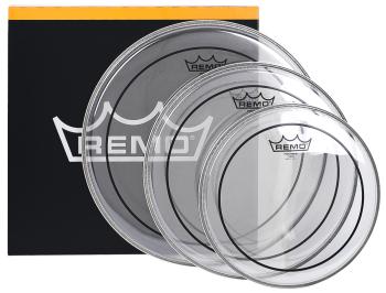 Remo Pinstripe Clear Studio Set