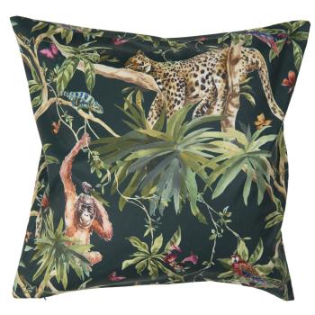 Černo-zelený povlak na polštář Jungle - 45*45 cm KT021.279