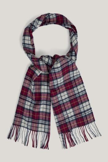 ŠÁLA GANT MULTI CHECK SCARF WINE RED