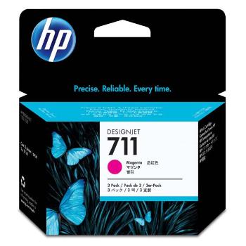 HP 711 CZ135A 3ks purpurová (magenta) originální cartridge