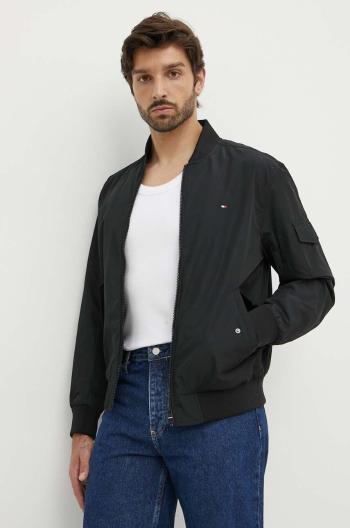 Bomber bunda Tommy Hilfiger černá barva, přechodná, MW0MW35658