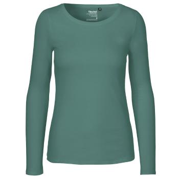 Neutral Dámské tričko s dlouhým rukávem z organické Fairtrade bavlny - Teal | XL