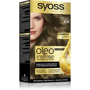 Syoss Oleo Intense permanentní barva na vlasy s olejem odstín 6-10 Tmavě plavý 2x50 ml