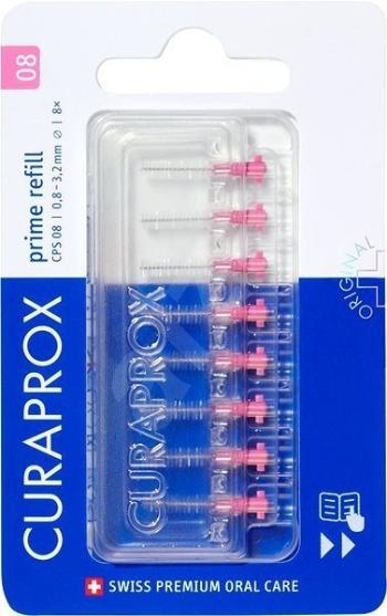 Fogköztisztító kefe CURAPROX CPS 08 Prime Refill  rózsaszín 0,8 mm, 8 darab