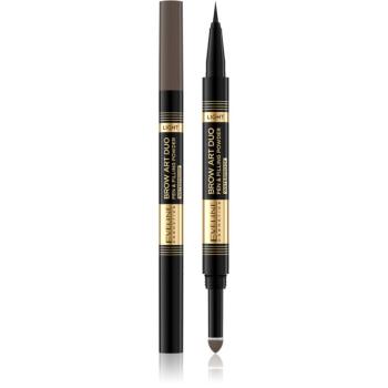 Eveline Cosmetics Brow Art Duo oboustranná tužka na obočí odstín Light 8 g