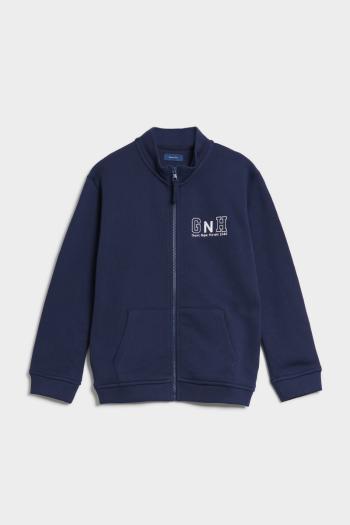 MIKINA GANT RELAXED GANT NEW HAVEN ZIP SWEAT CLASSIC BLUE