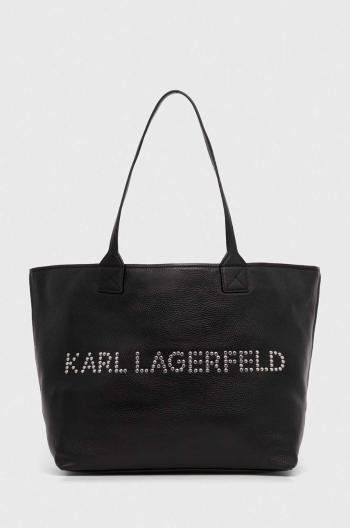 Kožená kabelka Karl Lagerfeld černá barva, 245W3086