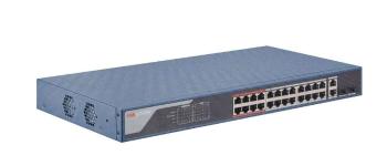 Hikvision 10/100 24x PoE + 2x gigabit combo menedzselhető switch...