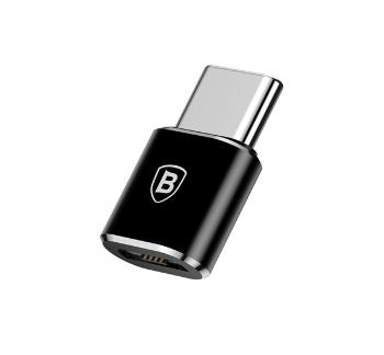 Baseus USB-C - microUSB-A adapter, fekete