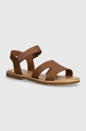 Kožené sandály Sorel ELLA III ANKLE STRAP dámské, hnědá barva, 2076821242